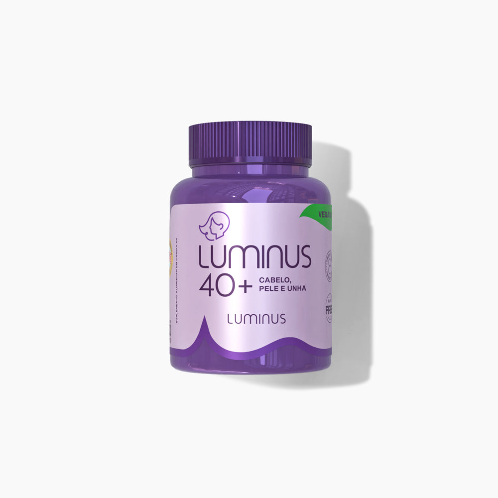 Luminus Hair 40+, Criado especialmente para mulheres com mais de 40 anos, o Luminus 40+ é um produto vegano que elimina os indesejados fios brancos, combate a queda capilar e proporciona hidratação intensiva com ácido hialurônico. Revitalize seus cabelos agora mesmo.. Conheça Luminus Hair 40+, o suplemento capilar desenvolvido especificamente para nutrir e fortalecer os cabelos em pessoas com 40 anos ou mais. Encare o envelhecimento com cabelos mais saudáveis e vibrantes.