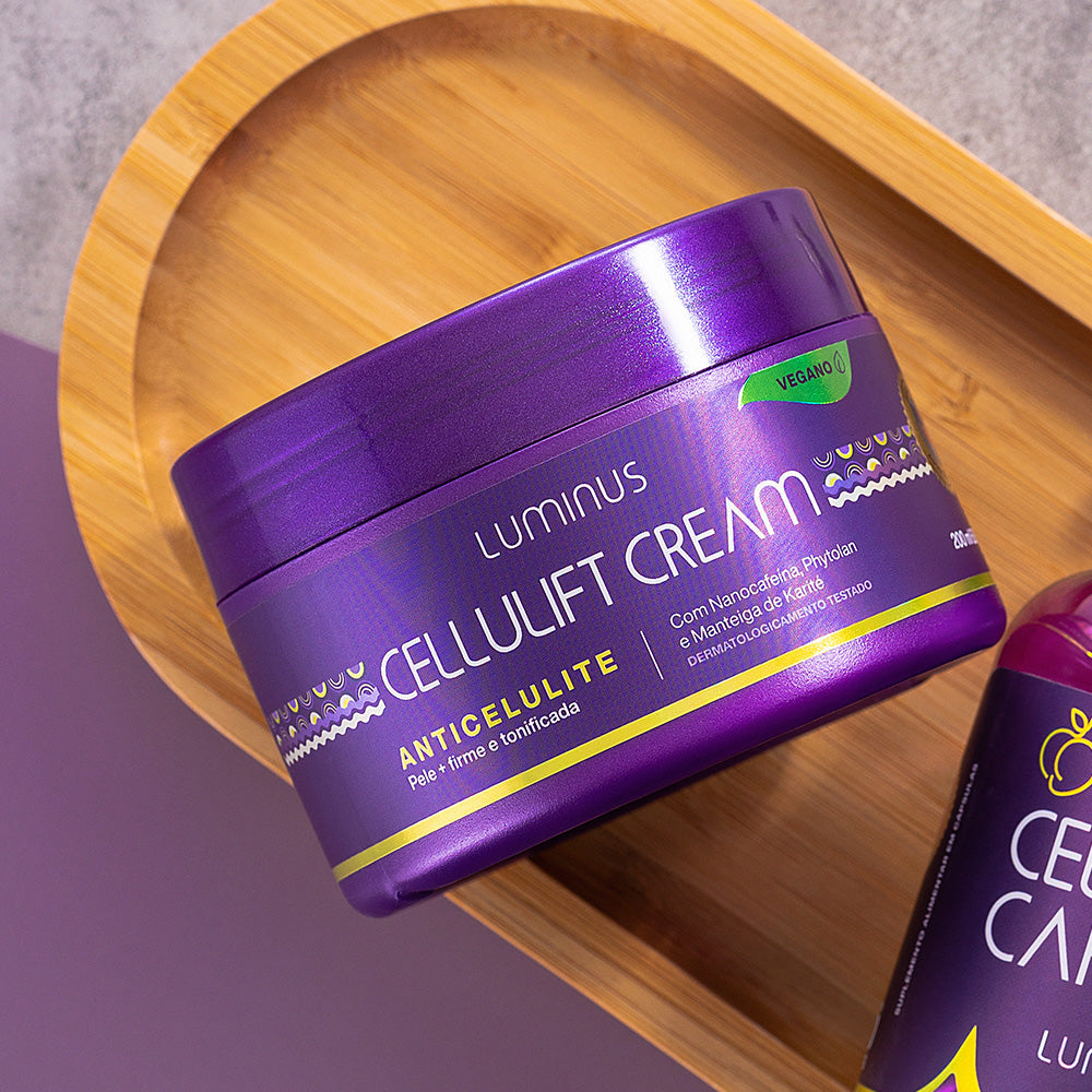 O Cellulift Cream é mais do que um simples creme; é um tratamento avançado que redefine os contornos da sua pele, reduzindo a aparência da celulite e restaurando a elasticidade. Anti Celulite Luminus.