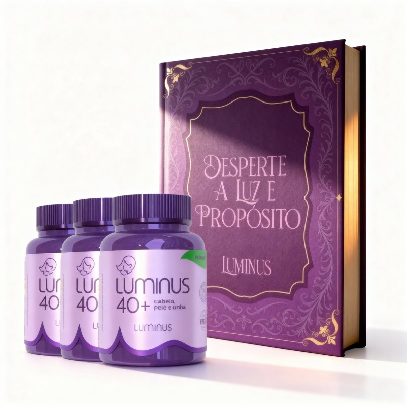 Luminus Hair 40+ (3 Potes) + Terapia Capilar + Devocional